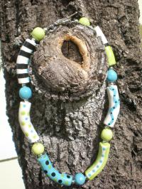 Tubular Ceramic Bead Necklace